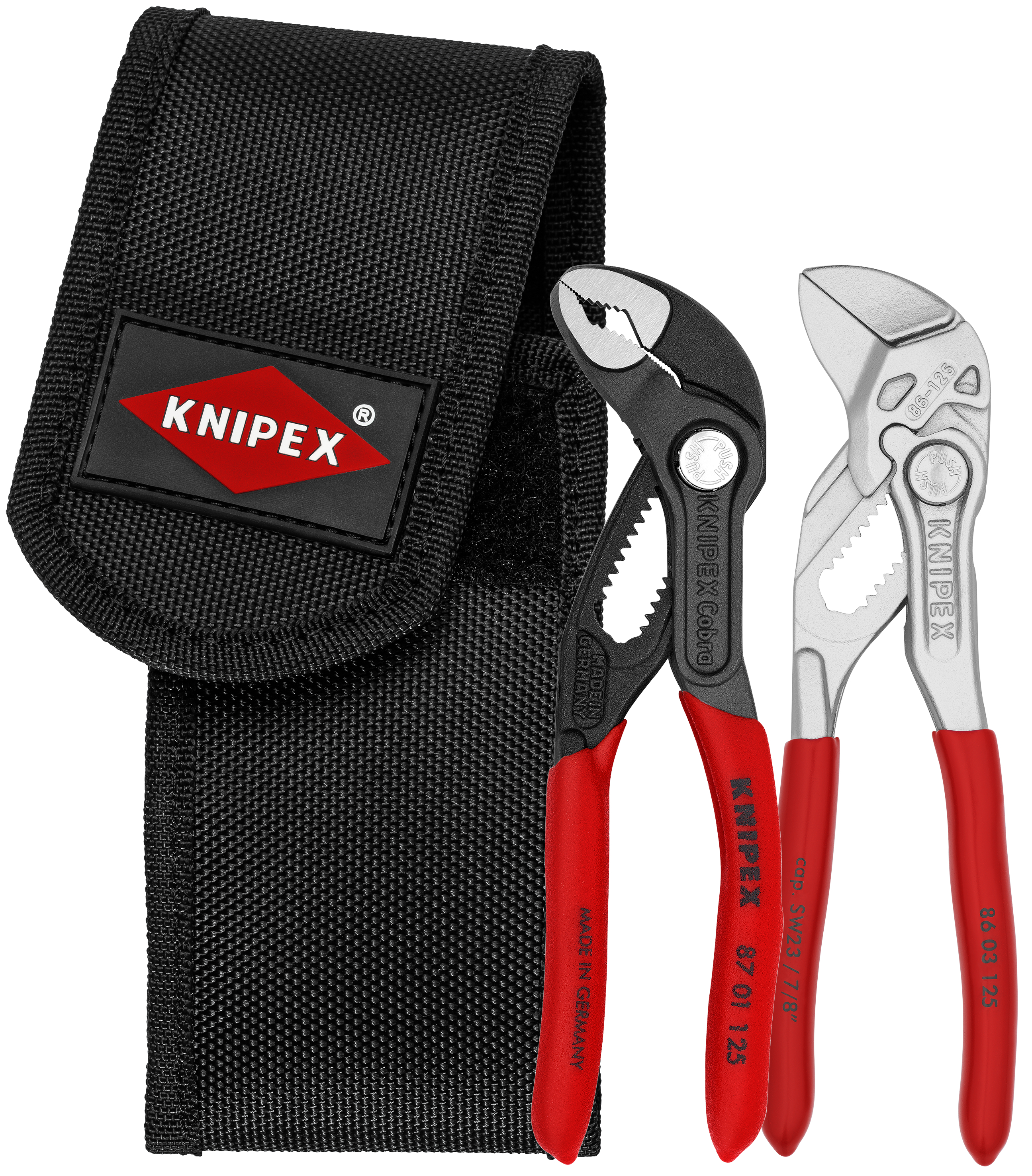 KNIPEX KNIPEX 00 20 72 V04 Mini-Zangenset in Werkzeuggürteltasche 1 x 87 01 125, 1 x 86 03 125 160 mm KNIPEX KNIPEX 00 20 72 V04 Mini-Zangenset in Werkzeuggürteltasche 1 x 87 01 125, 1 x 86 03 125 160 mm