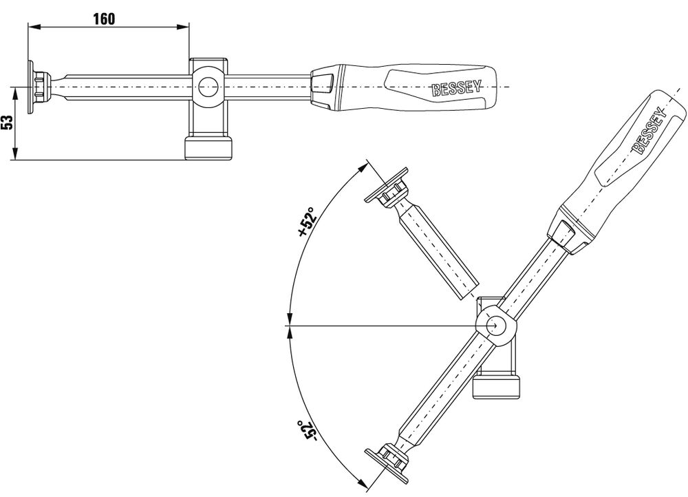 BESSEY Schwenk-Adapter TW28AV BESSEY Schwenk-Adapter TW28AV