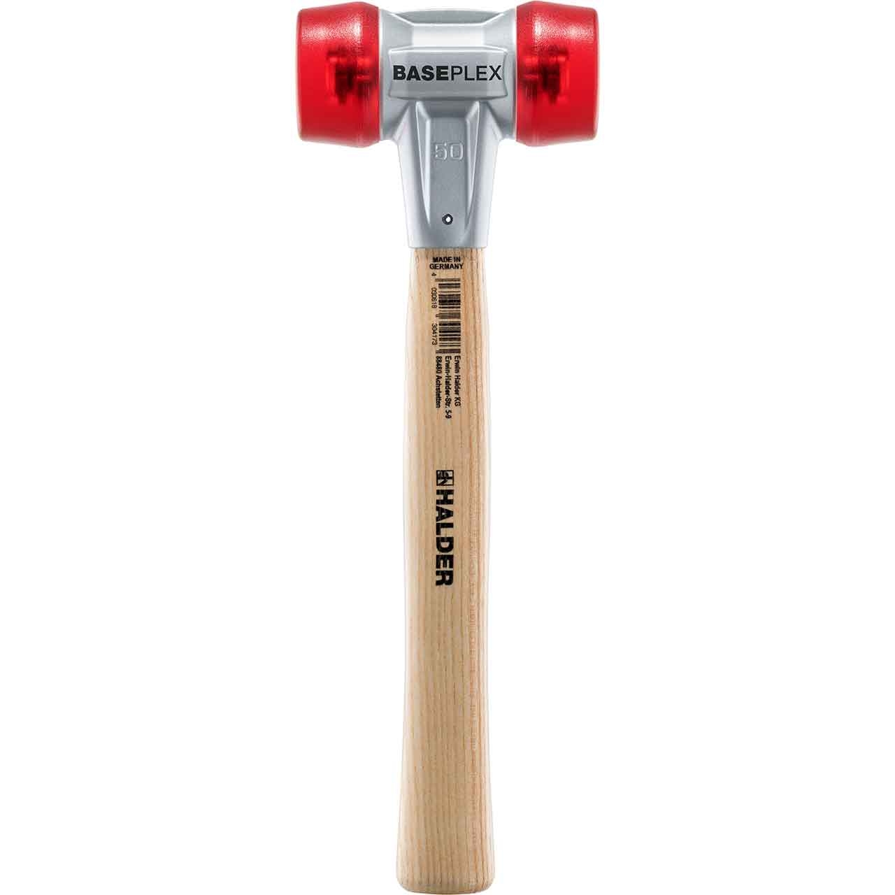 HALDER Baseplex-Schonhammer mit Zinkdruckguss-Gehäuse und Holzstiel, Ø50mm HALDER Baseplex-Schonhammer mit Zinkdruckguss-Gehäuse und Holzstiel, Ø50mm