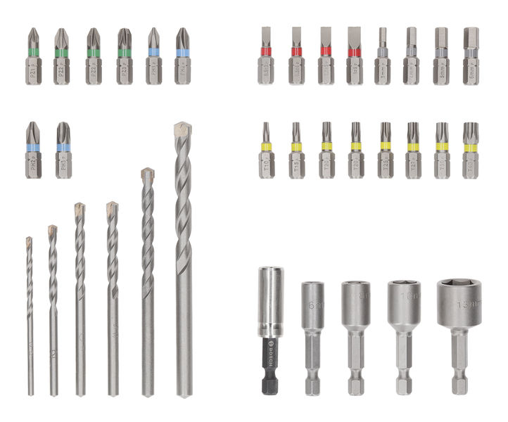 BOSCH Extra Hard Schrauberbit- und CYL-3 Bohrer-Set, Aufsteller, 35-tlg.