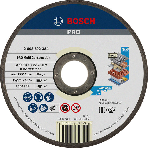 BOSCH PRO Multi Material Trennscheibe, 115 x 1 x 22,23 mm