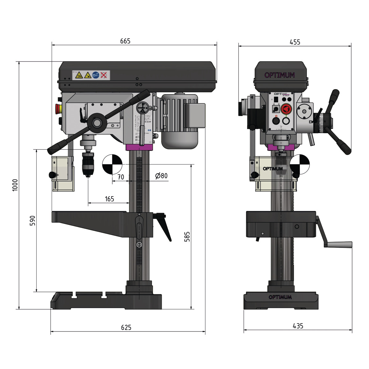 Optimum Tischbohrmaschine OPTIdrill DH 28FT Aktions-Set inkl. Maschinenschraubstock Optimum Tischbohrmaschine OPTIdrill DH 28FT Aktions-Set inkl. Maschinenschraubstock