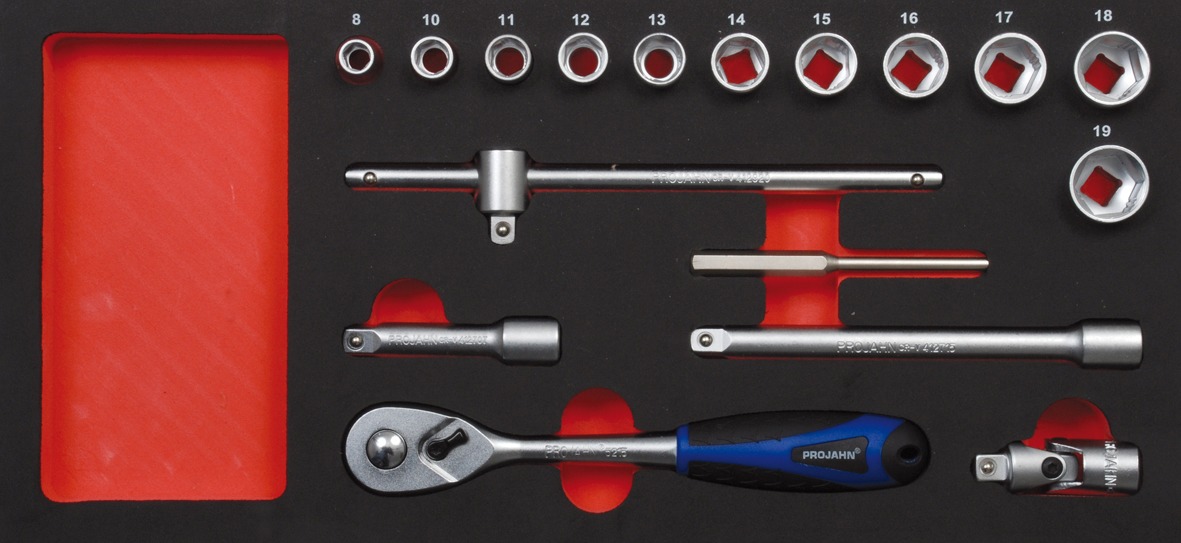 PROJAHN 3/8" Xi-on Werkzeug-Satz Einlage 17tlg PROJAHN 3/8" Xi-on Werkzeug-Satz Einlage 17tlg