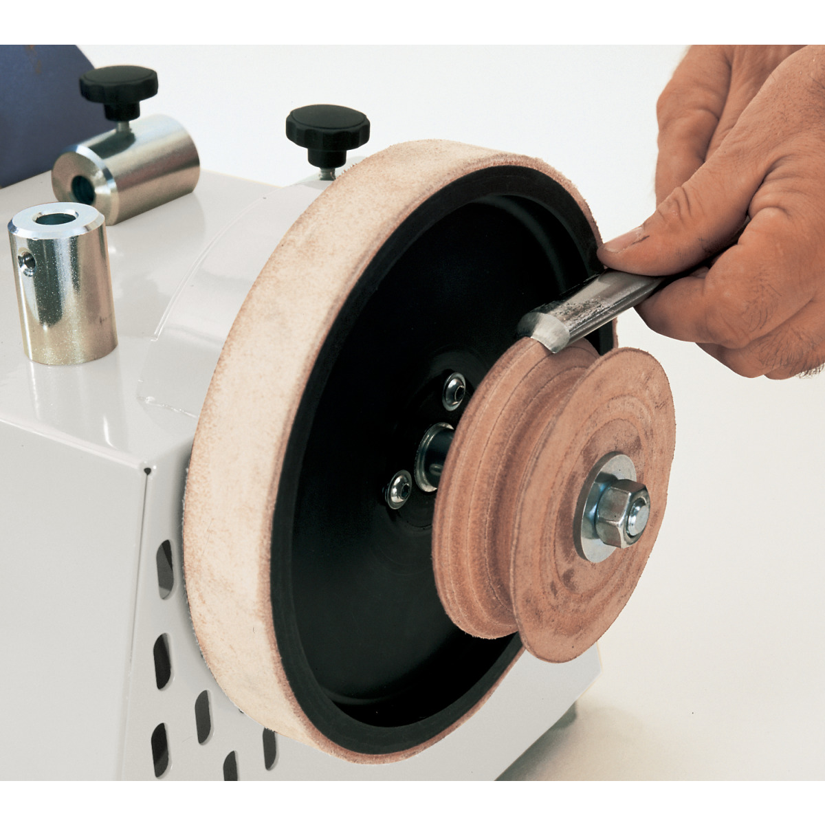 HOLZKRAFT Lederabziehscheibe Ø 100 mm, profiliert