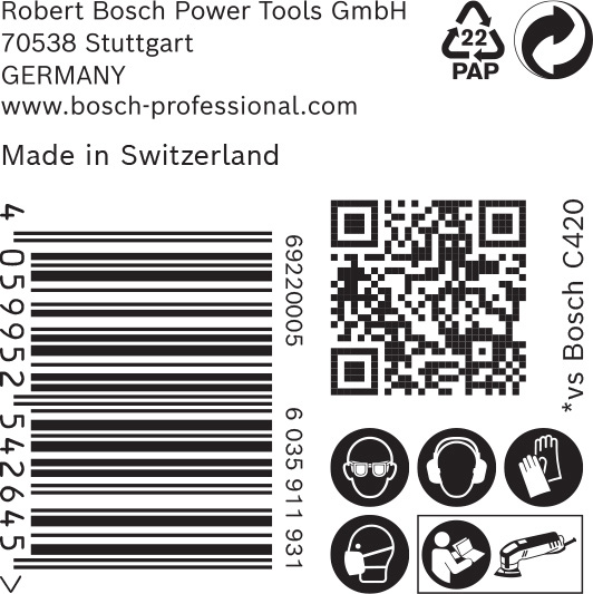 BOSCH EXPERT C470 Schleifblatt, 93x93mm, K40, 6 Löcher, 50-tlg. BOSCH EXPERT C470 Schleifblatt, 93x93mm, K40, 6 Löcher, 50-tlg.