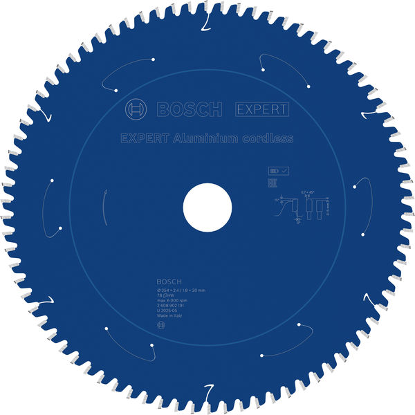 BOSCH EXPERT Aluminium Kreissägeblatt, 254x30 mm, Z78 BOSCH EXPERT Aluminium Kreissägeblatt, 254x30 mm, Z78