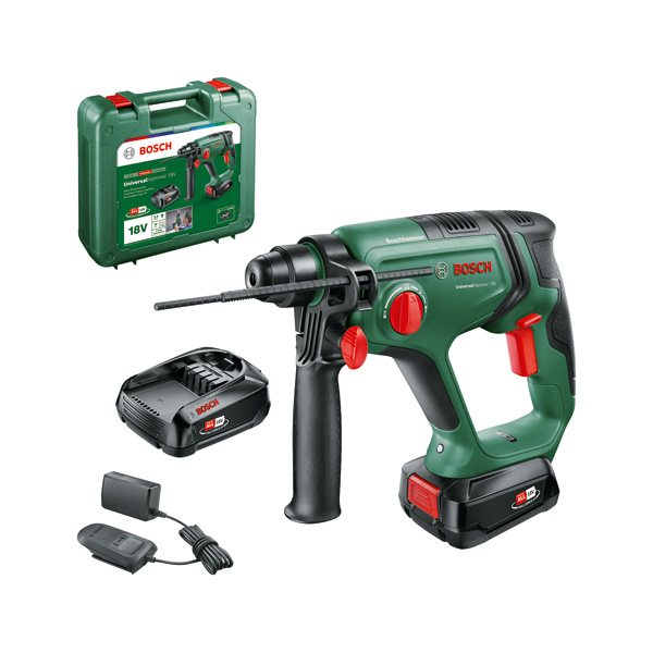 BOSCH Akku-Bohrhammer UniversalHammer 18V, 2 Akku PBA 18V 2.5 Ah, Tragekoffer BOSCH Akku-Bohrhammer UniversalHammer 18V, 2 Akku PBA 18V 2.5 Ah, Tragekoffer