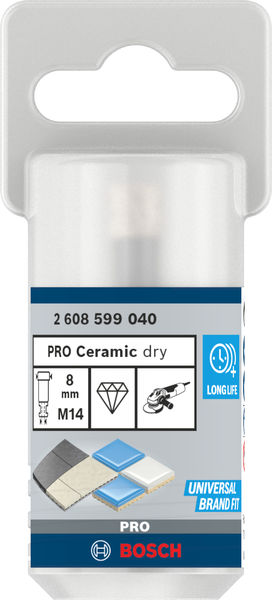 BOSCH PRO Ceramic dry Trockenbohrkrone, 8 x 30 x 22.23 mm BOSCH PRO Ceramic dry Trockenbohrkrone, 8 x 30 x 22.23 mm