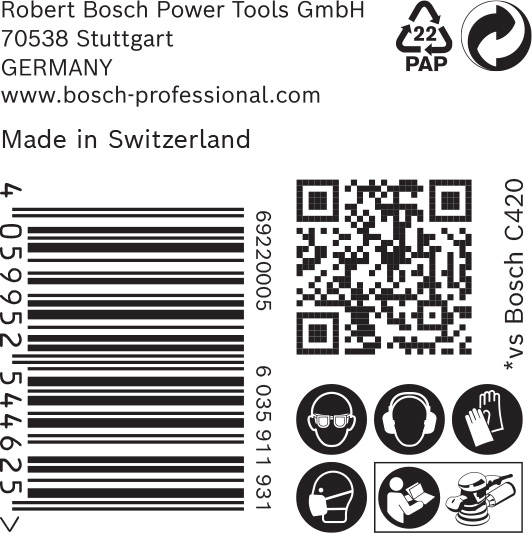 BOSCH EXPERT C470 Schleifscheibe, 125mm, K40, Multilochung, 50-tlg. BOSCH EXPERT C470 Schleifscheibe, 125mm, K40, Multilochung, 50-tlg.