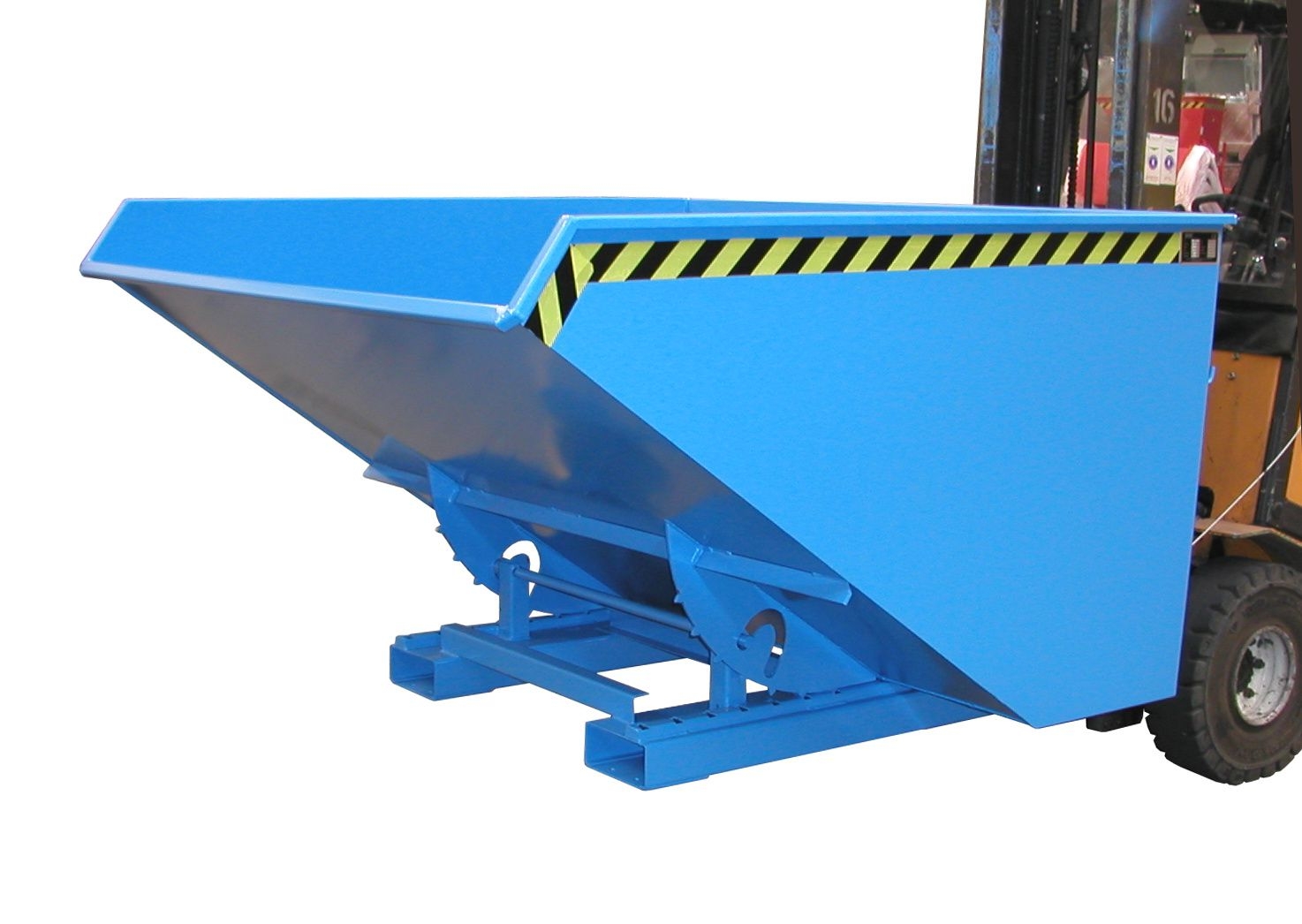 BAUER Kippbehälter EXPO 1200, lackiert, RAL 5012 Lichtblau