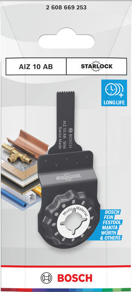 BOSCH AIZ 10 AB Multi Material Tauchsägeblatt, Starlock, 10 x 25 mm BOSCH AIZ 10 AB Multi Material Tauchsägeblatt, Starlock, 10 x 25 mm