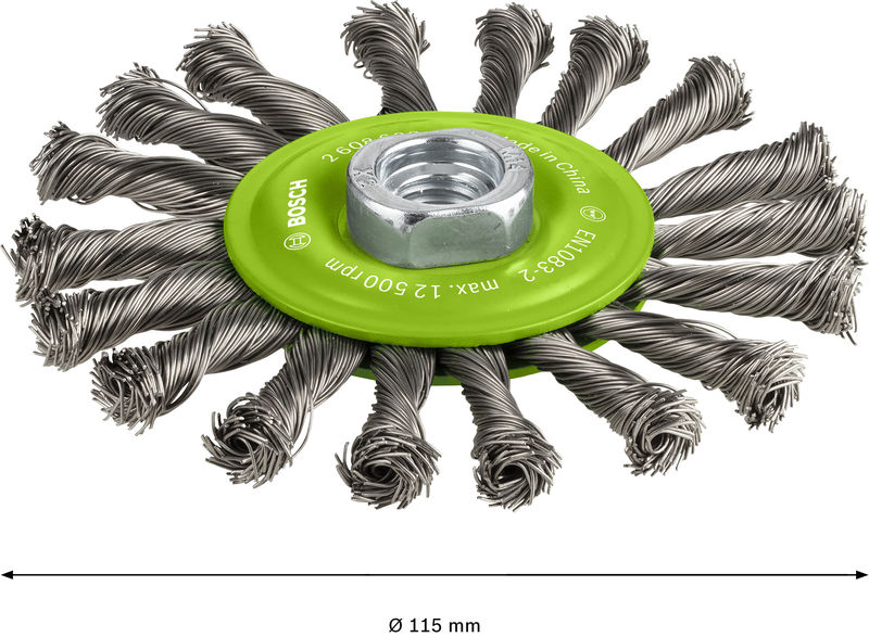 BOSCH PRO Stainless Steel heavy Scheibenbürste, 115 x 0,5 mm, Gewinde BOSCH PRO Stainless Steel heavy Scheibenbürste, 115 x 0,5 mm, Gewinde