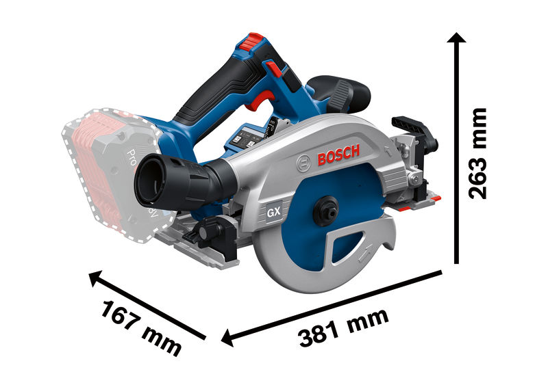 BOSCH Akku-Kreissäge GKS 18V-57-2 GX, Karton + FSN 440 BOSCH Akku-Kreissäge GKS 18V-57-2 GX, Karton + FSN 440