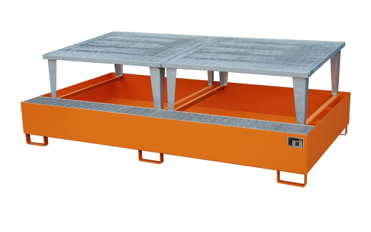 BAUER Auffangwanne AWA 1000-2, lackiert, Gelborange