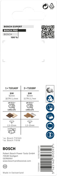 BOSCH PRO Laminate Set, T-Schaft, 3-tlg.