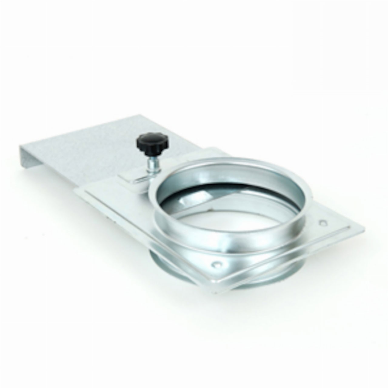 Handschieber D120 mm verzinkt mit Einfachbord, mit Feststellschraube, ohne Dichtung Handschieber D120 mm verzinkt mit Einfachbord, mit Feststellschraube, ohne Dichtung