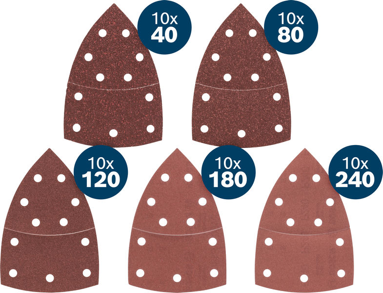BOSCH EXPERT C430 Schleifpapier-Set, K40/80/120/180/240, 102x62,93mm, 50-tlg. BOSCH EXPERT C430 Schleifpapier-Set, K40/80/120/180/240, 102x62,93mm, 50-tlg.