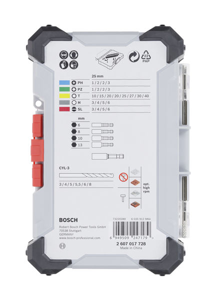 BOSCH Extra Hard Schrauberbit- und CYL-3 Bohrer-Set, 35-tlg. BOSCH Extra Hard Schrauberbit- und CYL-3 Bohrer-Set, 35-tlg.