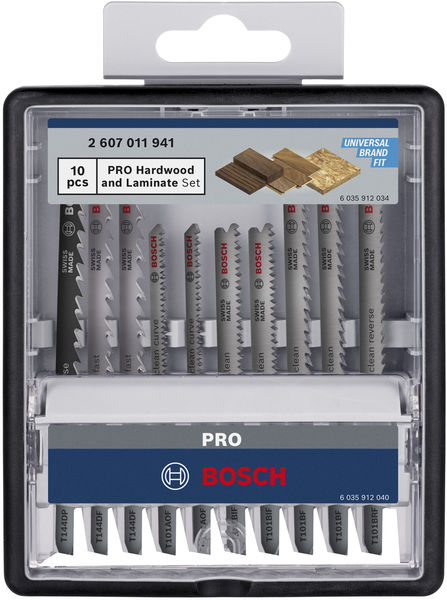 BOSCH PRO Hardwood and Laminate Stichsägeblatt Set, 83 mm, 10-tlg.