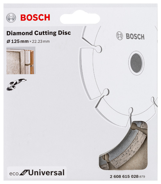 BOSCH Diamanttrennscheibe Eco For Universal, D: 125 mm BOSCH Diamanttrennscheibe Eco For Universal, D: 125 mm