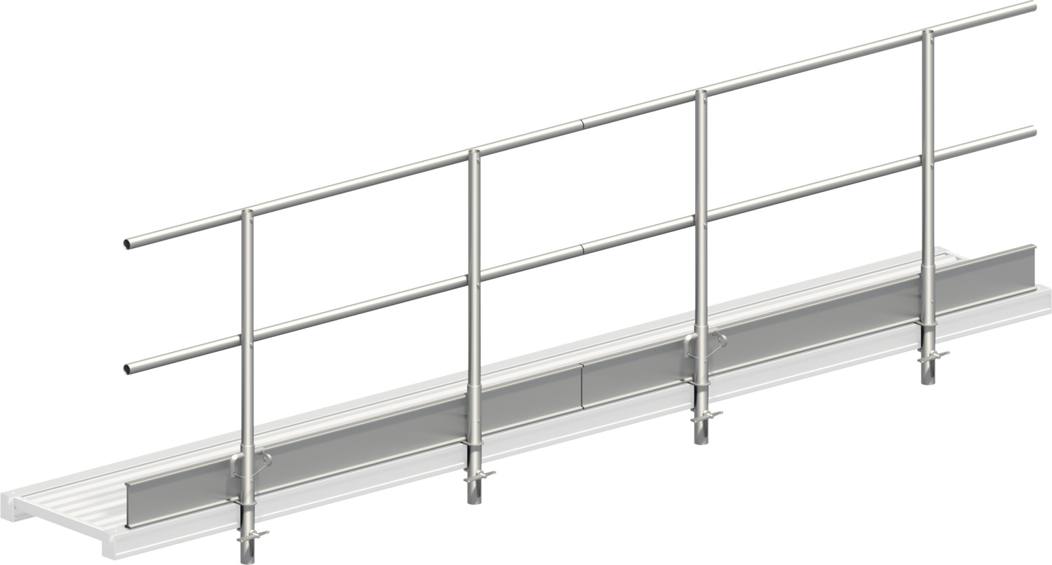 LAYHER Dreiteiliger Seitenschutz für Alu-Steg 600 LAYHER Dreiteiliger Seitenschutz für Alu-Steg 600