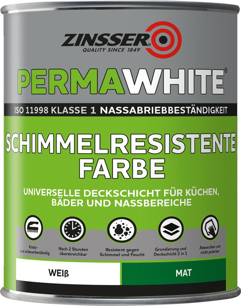 ZINSSER Permawhite weiß seidenmatt 1L ZINSSER Permawhite weiß seidenmatt 1L