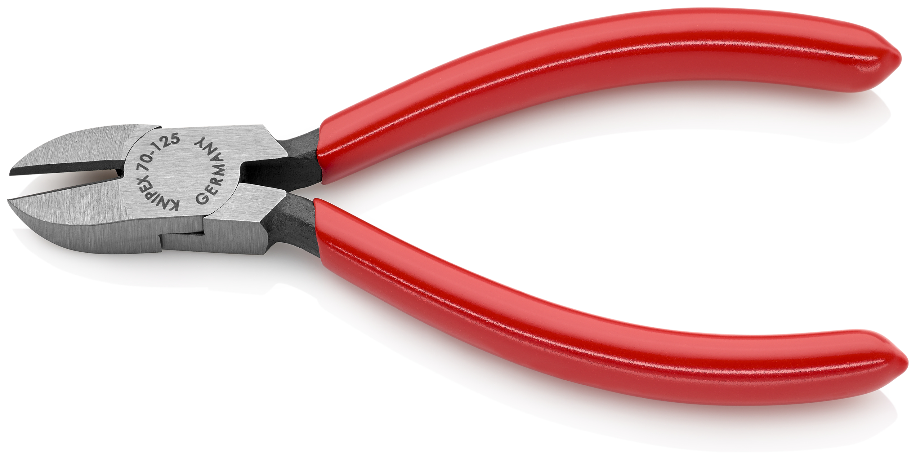 KNIPEX KNIPEX 70 01 125 Seitenschneider 125 mm schwarz atramentiert mit Kunststoff überzogen poliert