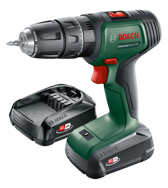 BOSCH Akku-Bohrschrauber UniversalImpact 18V, 2 x Akku PBA 18V 1.5Ah, Tragekoffer BOSCH Akku-Bohrschrauber UniversalImpact 18V, 2 x Akku PBA 18V 1.5Ah, Tragekoffer