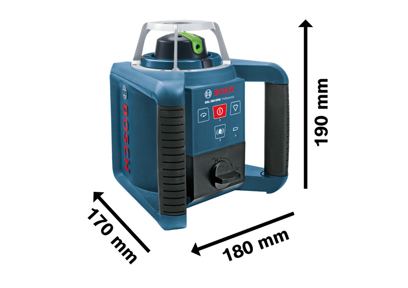 BOSCH Rotationslaser GRL 300 HVG mit Baustativ BT 300 HD u. Messstab GR 240