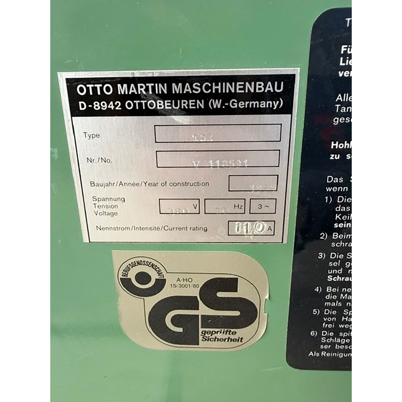 MARTIN Abrichthobelmaschine T52 MARTIN Abrichthobelmaschine T52