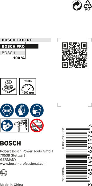 BOSCH PRO Stainless Steel clean Topfbürste, gerader Schaft, 50 x 0,3 mm