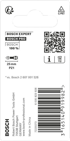 BOSCH PRO Pozidriv Impact Bit, PZ1, 25 mm, 2-tlg. BOSCH PRO Pozidriv Impact Bit, PZ1, 25 mm, 2-tlg.