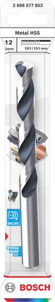 BOSCH Metal HSS Spiralbohrer, 12 x 101 x 151 mm, CYL-Schaft