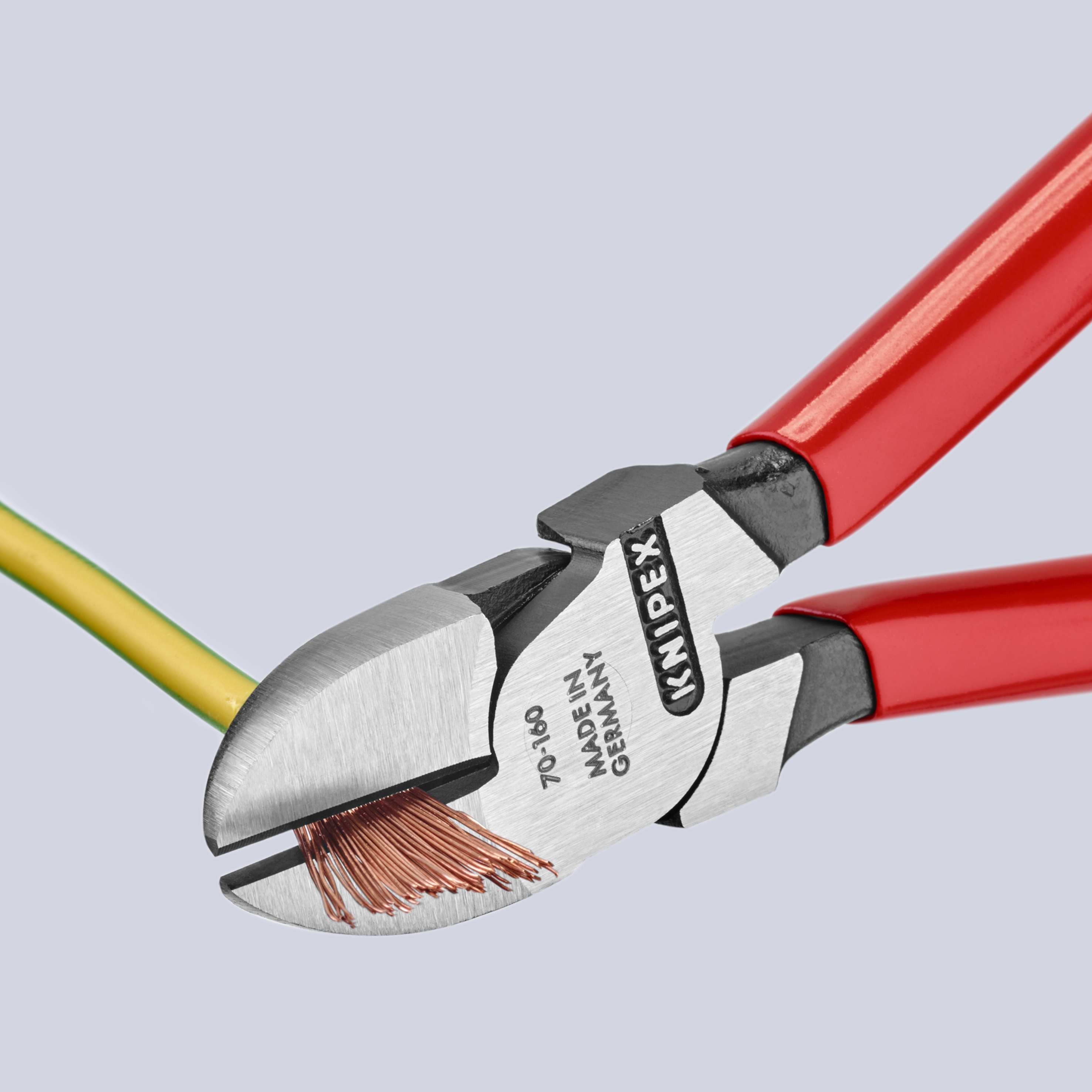KNIPEX KNIPEX 70 01 160 Seitenschneider 160 mm schwarz atramentiert mit Kunststoff überzogen poliert