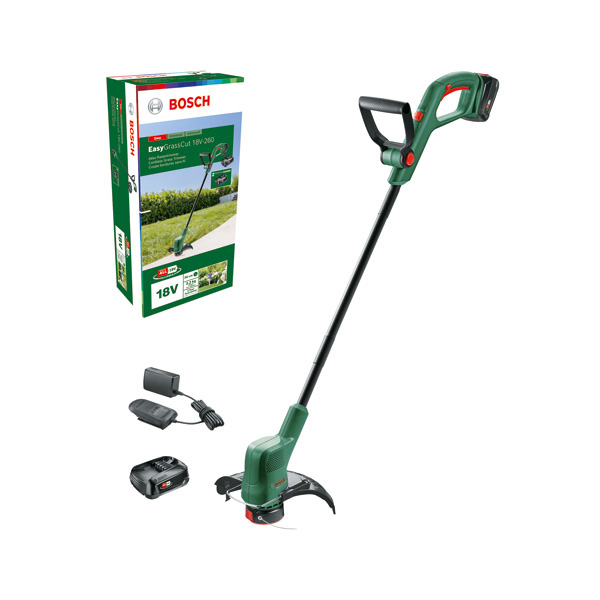 BOSCH Akku-Rasentrimmer EasyGrassCut 18V-260, 2 x Akku PBA 18V 2.0Ah BOSCH Akku-Rasentrimmer EasyGrassCut 18V-260, 2 x Akku PBA 18V 2.0Ah