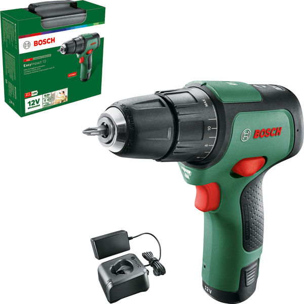 BOSCH Akku-Bohrschrauber EasyImpact 12, 1x Akku PBA 12V 2.0Ah BOSCH Akku-Bohrschrauber EasyImpact 12, 1x Akku PBA 12V 2.0Ah