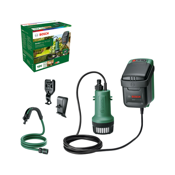 BOSCH Akku-Regenwasserpumpen GardenPump 18V-2000