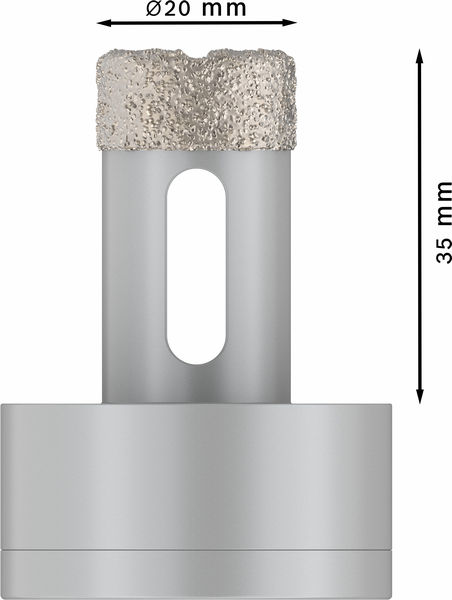 BOSCH PRO Ceramic dry Trockenbohrkrone, 20 x 35 mm, X-Lock
