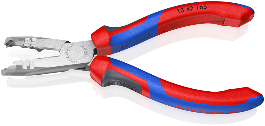 KNIPEX KNIPEX 13 42 165 Abmantelungszange 165 mm schwarz atramentiert mit Comfort-Griffen poliert