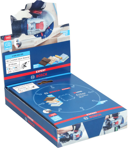 BOSCH EXPERT Multi Material Carbide-Trennscheibe, 115 x 22,23 mm, X-Lock, 10-tlg. BOSCH EXPERT Multi Material Carbide-Trennscheibe, 115 x 22,23 mm, X-Lock, 10-tlg.