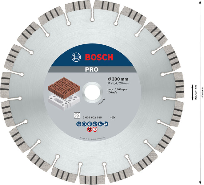 BOSCH PRO Abrasive Diamanttrennscheibe, 300 x 20/25,4 mm