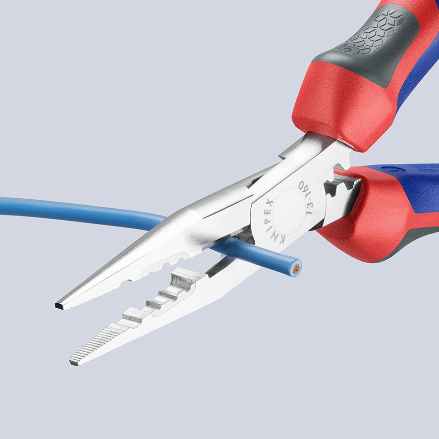 KNIPEX KNIPEX 13 05 160 Verdrahtungszange 160 mm verchromt gummierter Griff KNIPEX KNIPEX 13 05 160 Verdrahtungszange 160 mm verchromt gummierter Griff