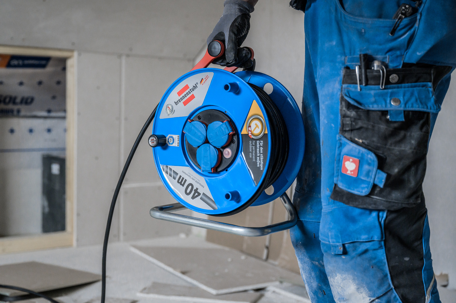 BRENNENSTUHL Garant IP44 Gewerbe-/Baustellen-Kabeltrommel 40m H07RN-F 3G1,5