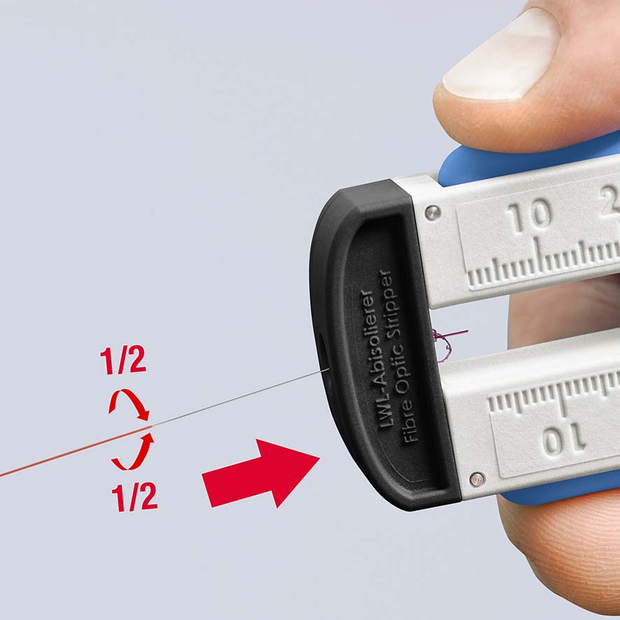 KNIPEX KNIPEX 12 85 110 SB Abisolierwerkzeug für Glasfaserkabel 190 mm