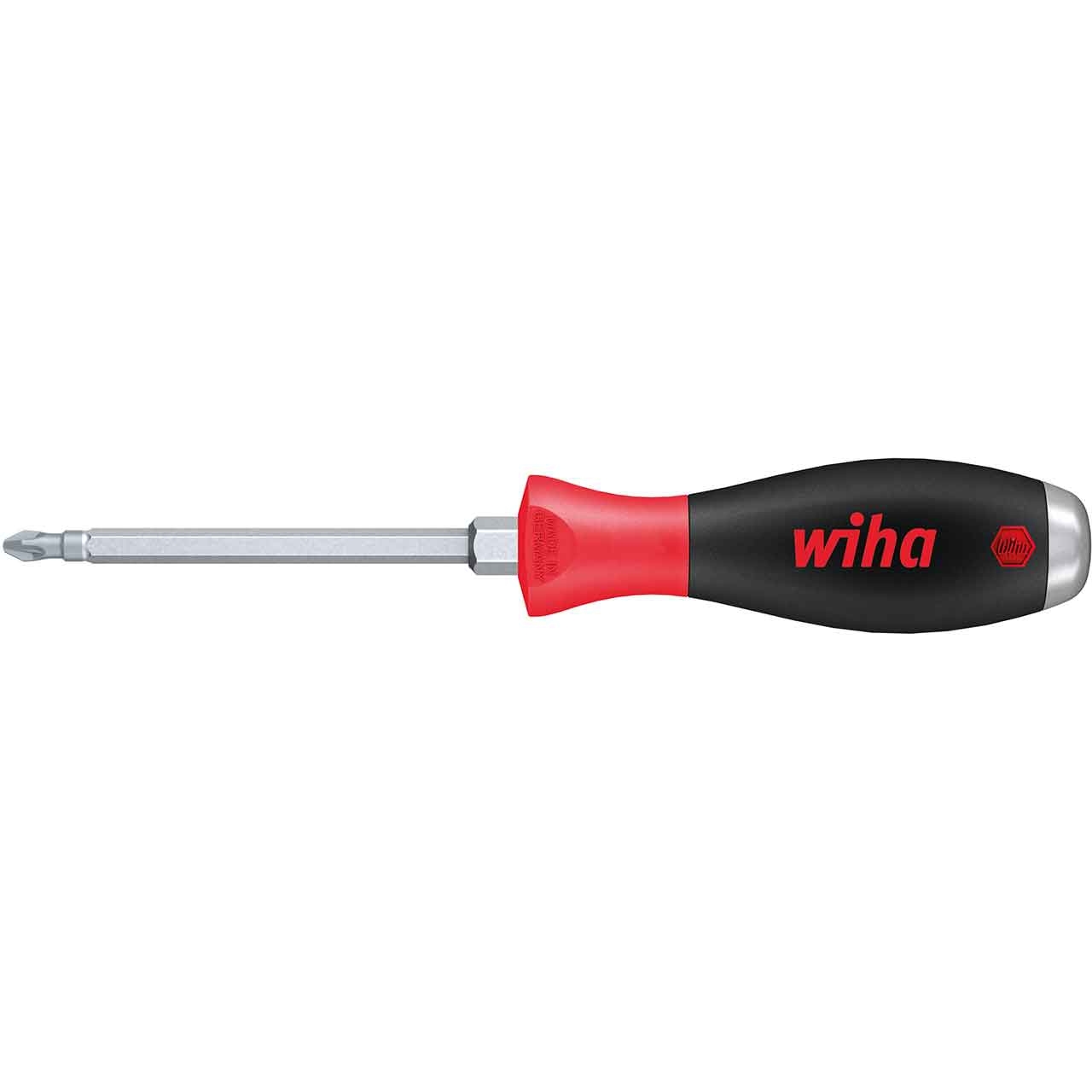 WIHA Schraubendreher SoftFinish PZ1x80 mm, Pozidriv mit durchgehender Sechskantklinge und massiver Stahlkappe WIHA Schraubendreher SoftFinish PZ1x80 mm, Pozidriv mit durchgehender Sechskantklinge und massiver Stahlkappe