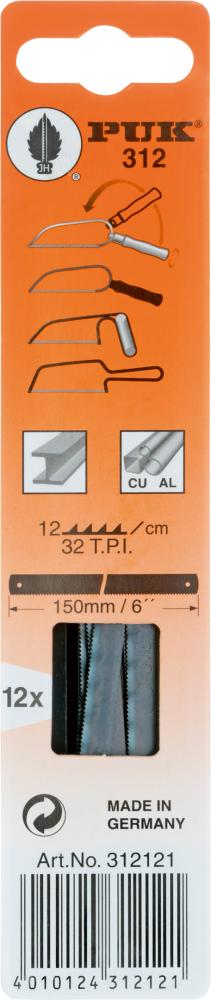 PUK Metallsägeblatt Nr.312 150mm PUK Metallsägeblatt Nr.312 150mm