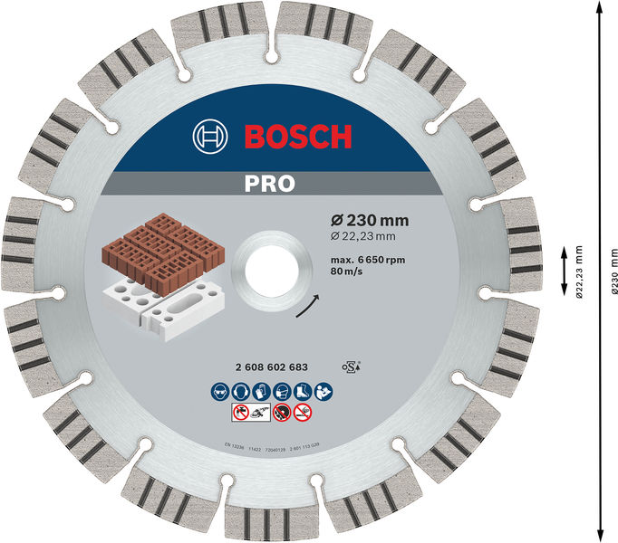 BOSCH PRO Abrasive Diamanttrennscheibe, 230 x 22,23 mm BOSCH PRO Abrasive Diamanttrennscheibe, 230 x 22,23 mm
