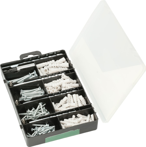 BOSCH Befestigungs-Set 173-teilig, Bohrer, Dübel, Schrauben, Bits in Sortierbox BOSCH Befestigungs-Set 173-teilig, Bohrer, Dübel, Schrauben, Bits in Sortierbox