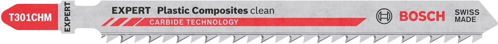 BOSCH EXPERT ‘Plastic Composites Clean’ T 301 CHM Stichsägeblatt, 3 Stück