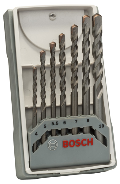 BOSCH 7-tlg. CYL-3 Betonbohrer-Set, 4/5/5,5/7/8/10 mm BOSCH 7-tlg. CYL-3 Betonbohrer-Set, 4/5/5,5/7/8/10 mm